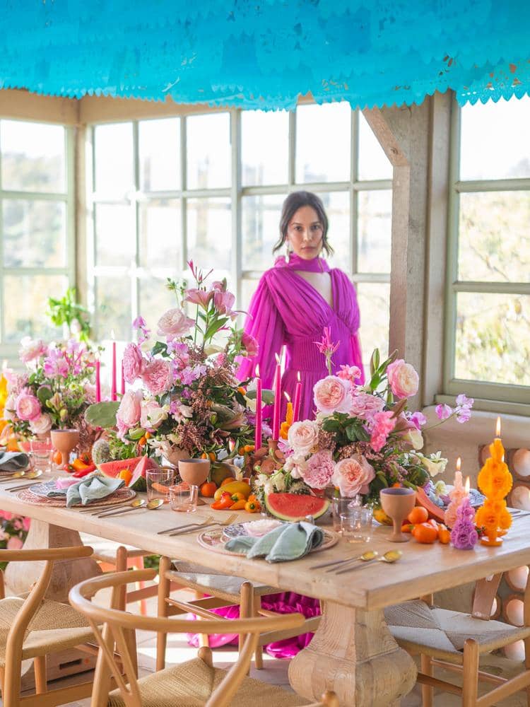 Bride At Her Mexican Wedding Table