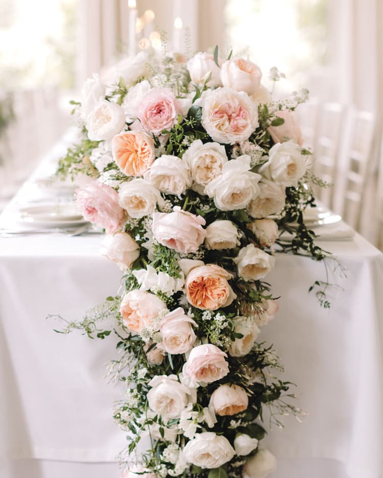 Juliet and Purity Floral Table Design