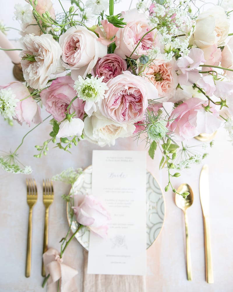 Blush wedding table design