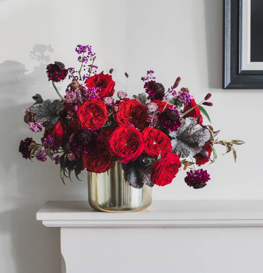 Tess Red Roses Vase Arrangement