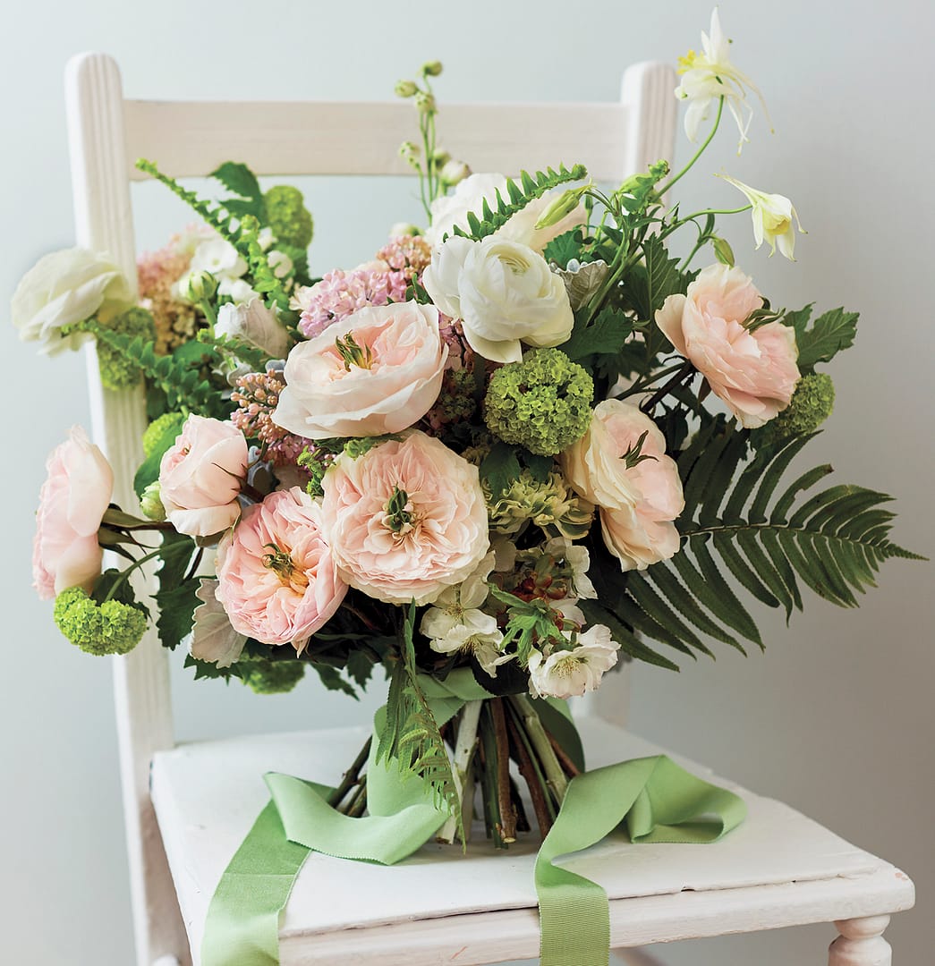 Charity roses in wedding bouquet design