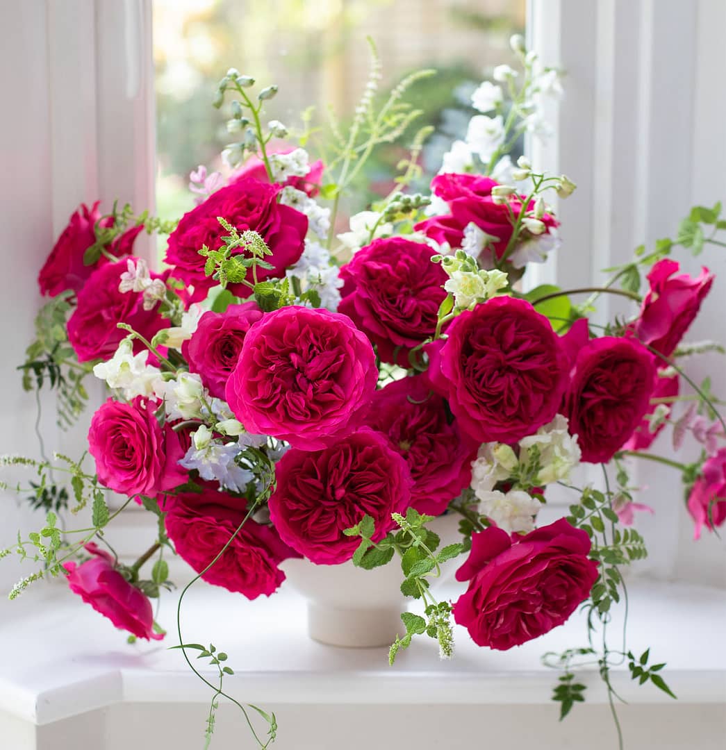 Hettie Pink Rose Vase Arrangement