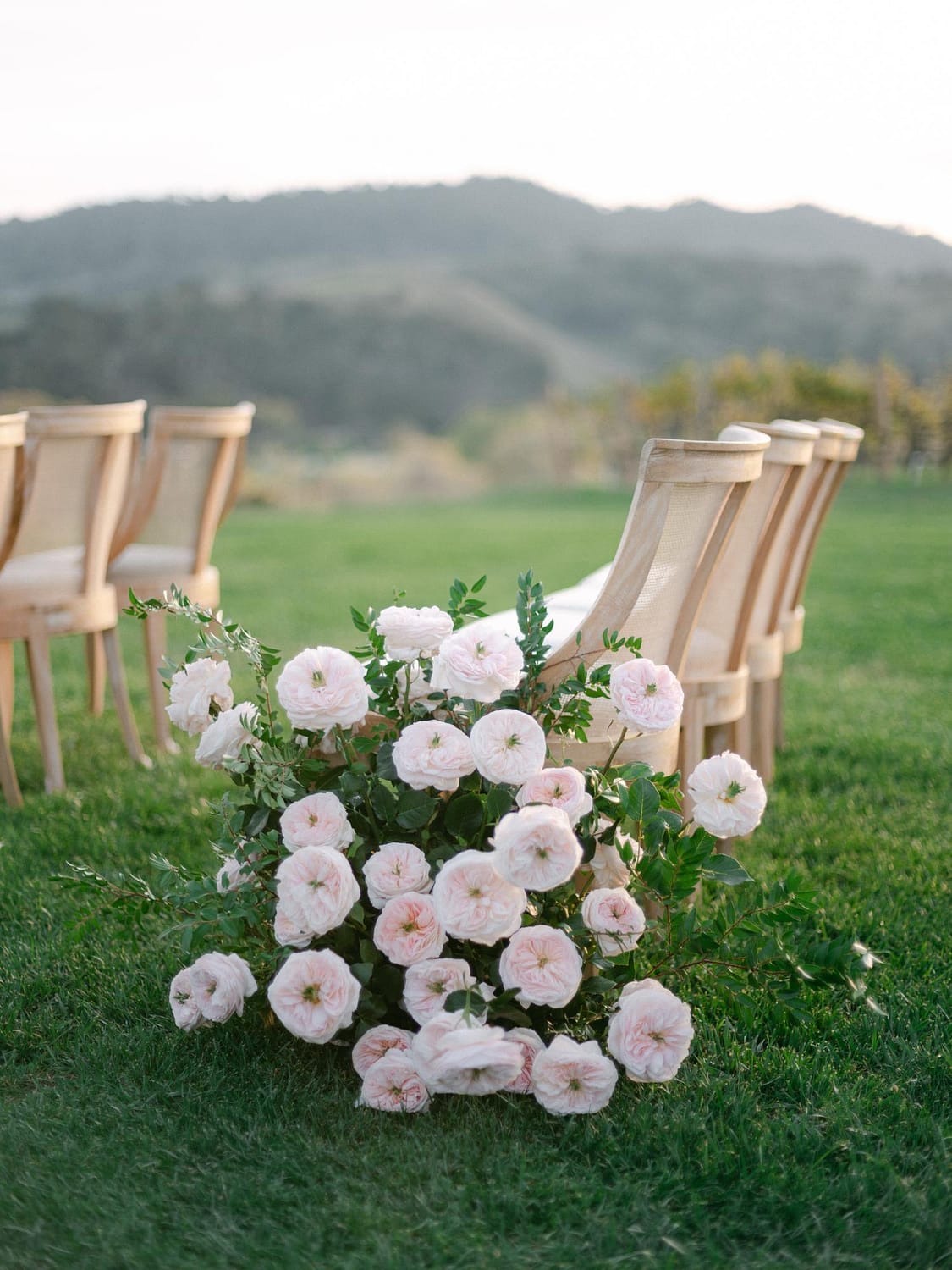 Corridoio per matrimoni all'aperto