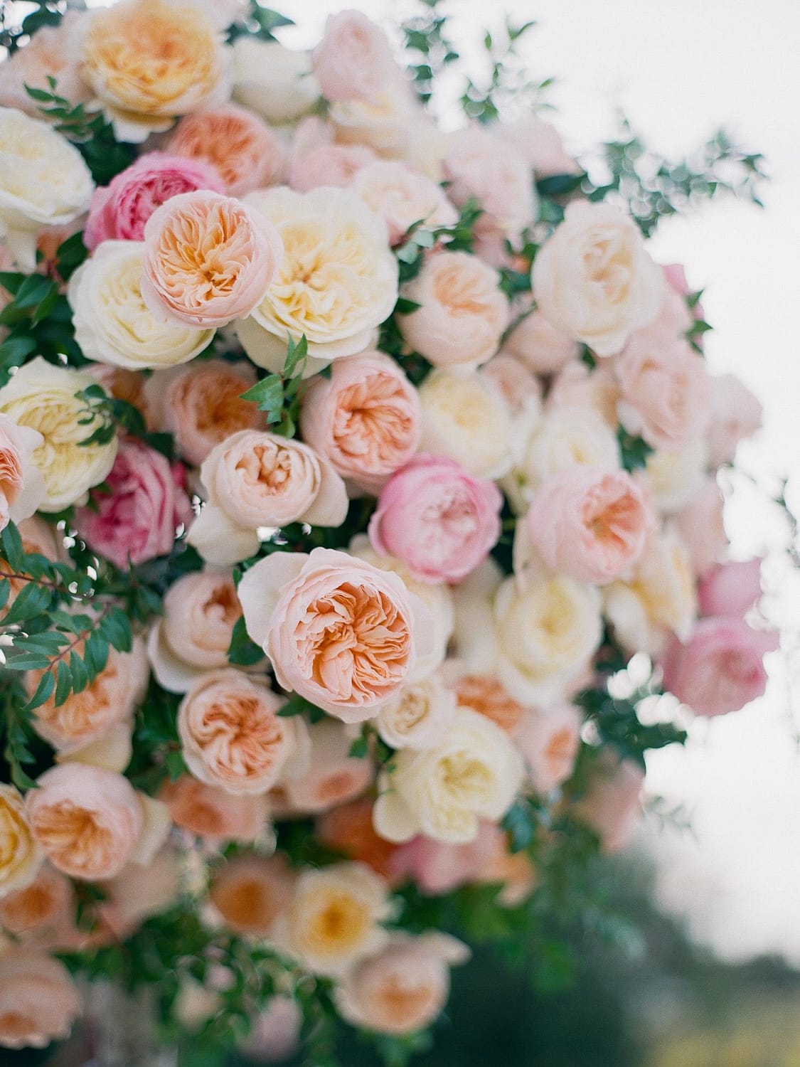 明るい結婚式の花