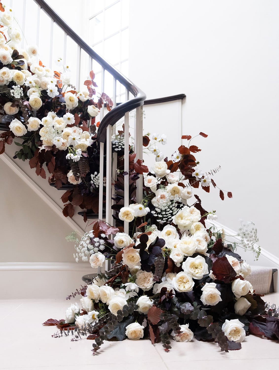 David Austin Roses Staircase Floral Design