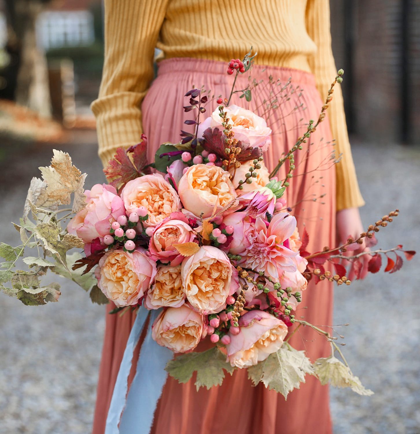 Edith الورود الخريف تصميم الزفاف