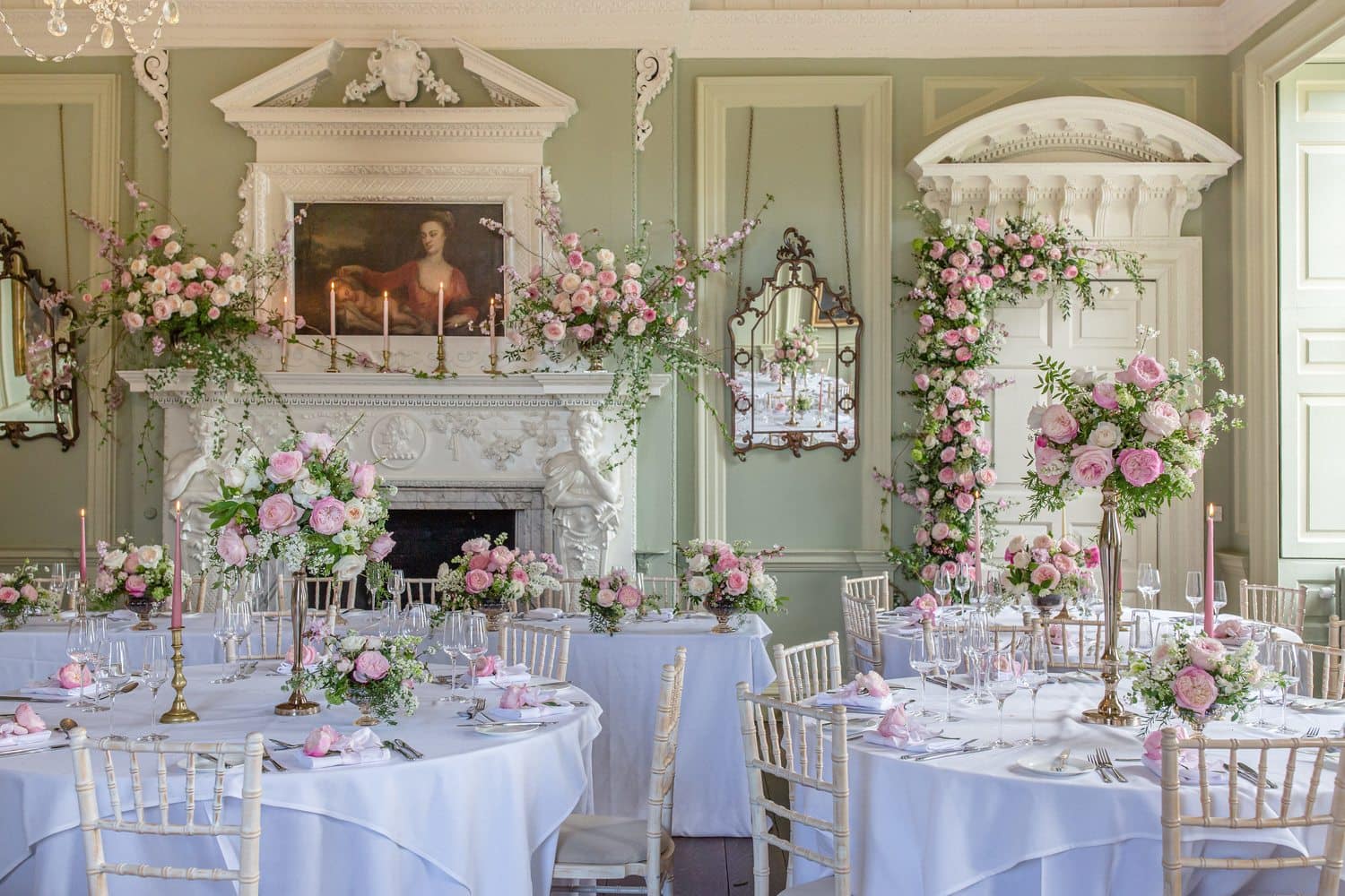 Luxus-Hochzeitsempfang Blumeninspiration