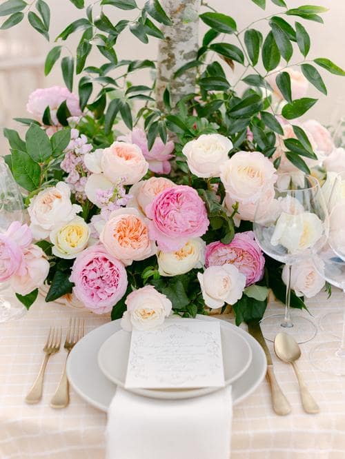 Hochzeitstisch Blumen