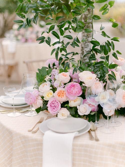 Outdoor Wedding Reception Floral Arrangements