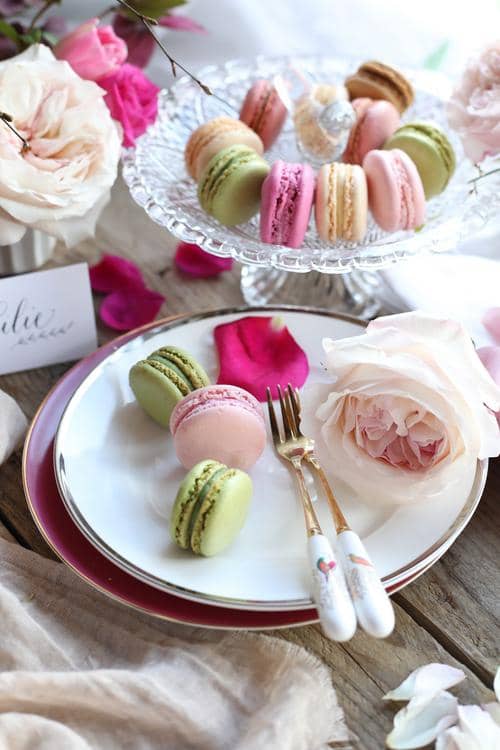 Roses and Macaroons for Party Planning