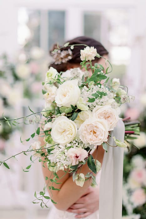 Ramo de novia moderno de David Austin Rose