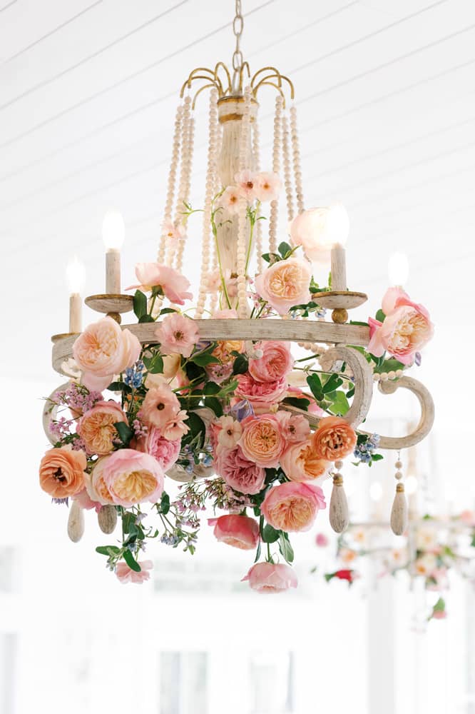Floral Chandelier with Roses