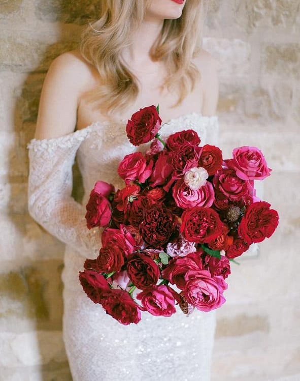 Winter Wedding Bouquets Red Roses