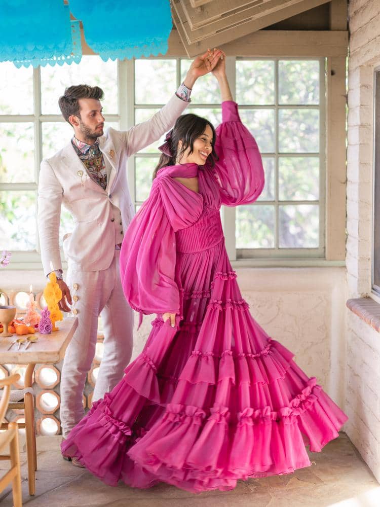 Bride And Groom Dancing