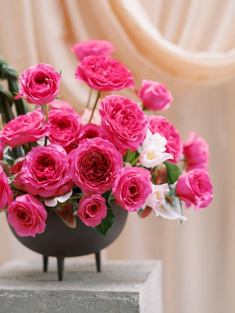 Bold Pink Table Centrepiece