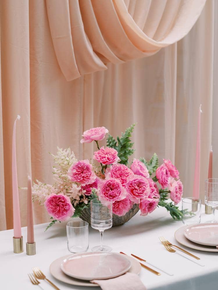 Pink Table Centrepiece