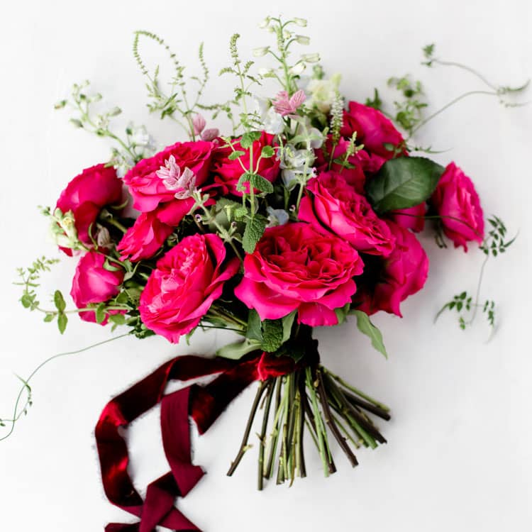 Hettie Pink Rose Bouquet Design