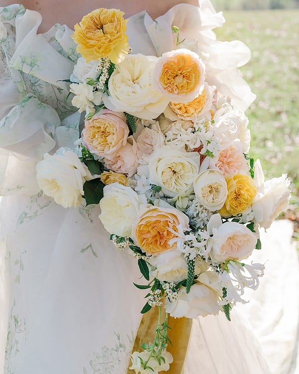 Large Bouquet Yellow Wedding Roses