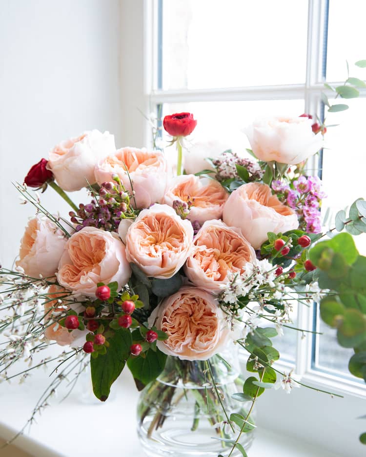 Juliet Rosen für Valentinstag-Geschenk-Blumenstrauß