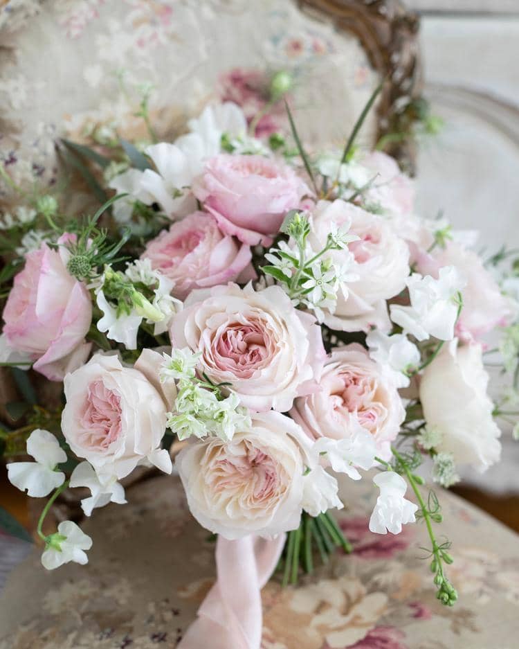 Keira Blush Wedding Bouquet David Austin Cut Roses