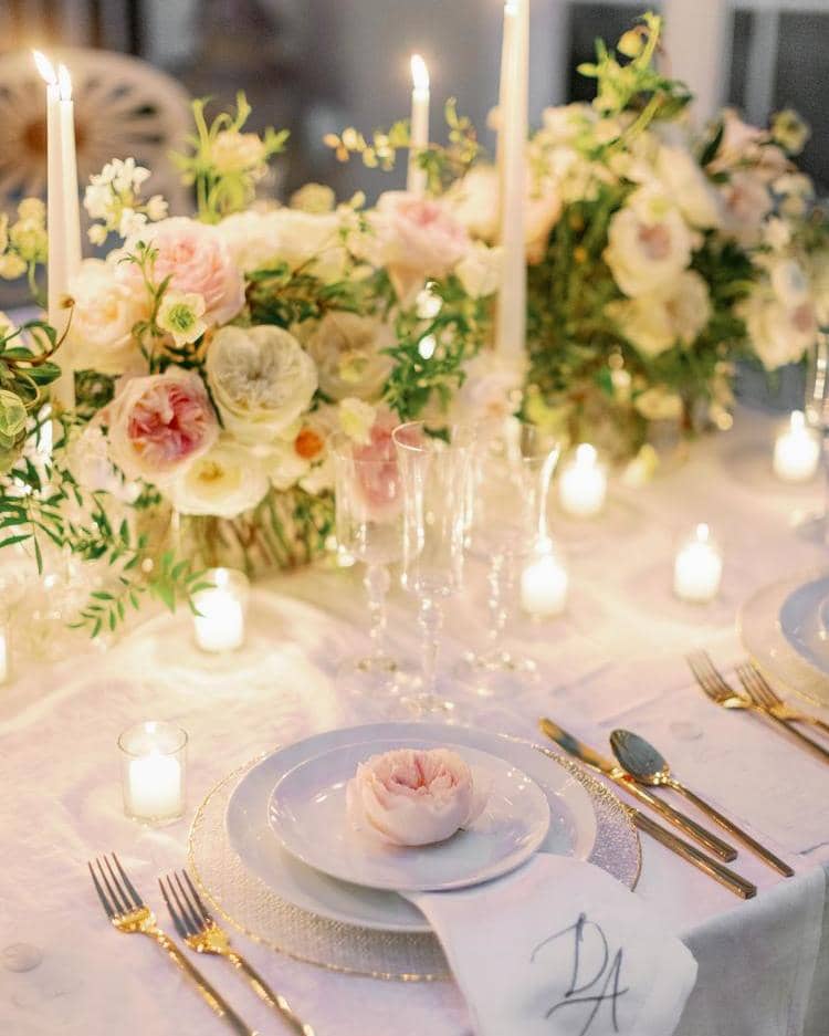 A Wedding Table Place Setting