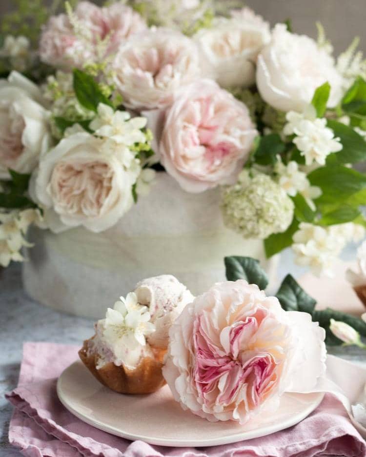 Blush Roses pour le goûter floral de l'après-midi