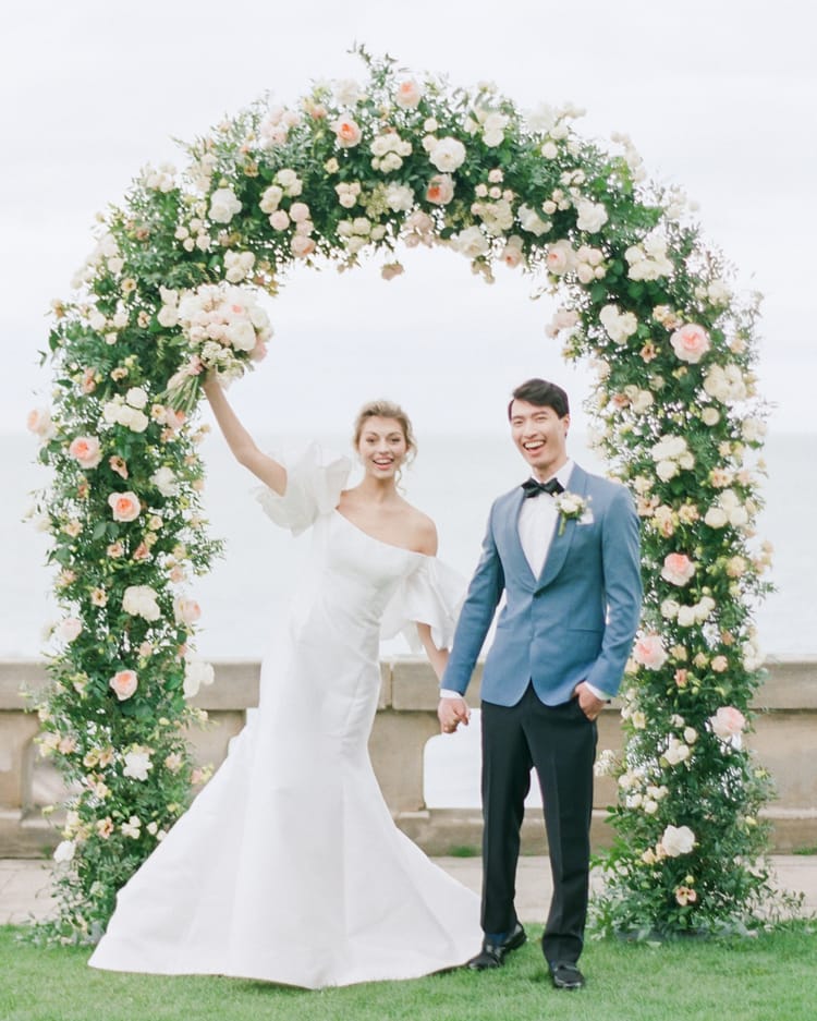 Bride and Groom Wedding Arch Design