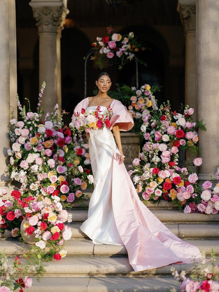 mixed rose bridal bouquet