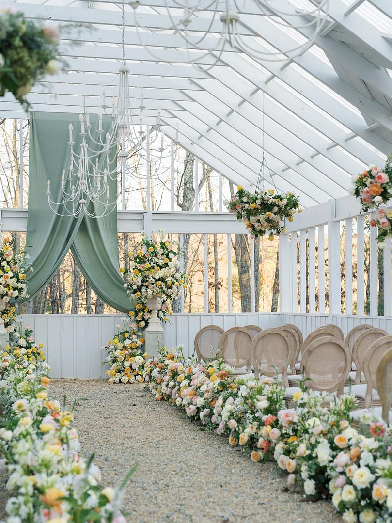 Wedding Aisle Flower Inspiration - David Austin Wedding and Event Roses