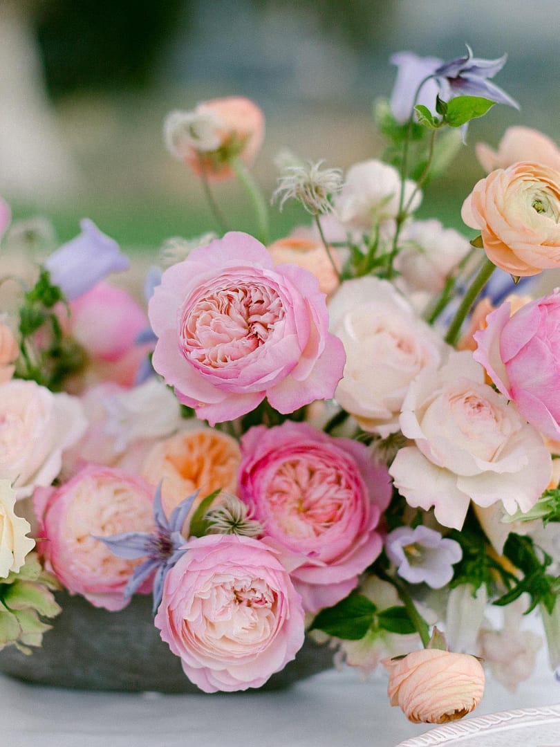 Centros de mesa coloridos para bodas