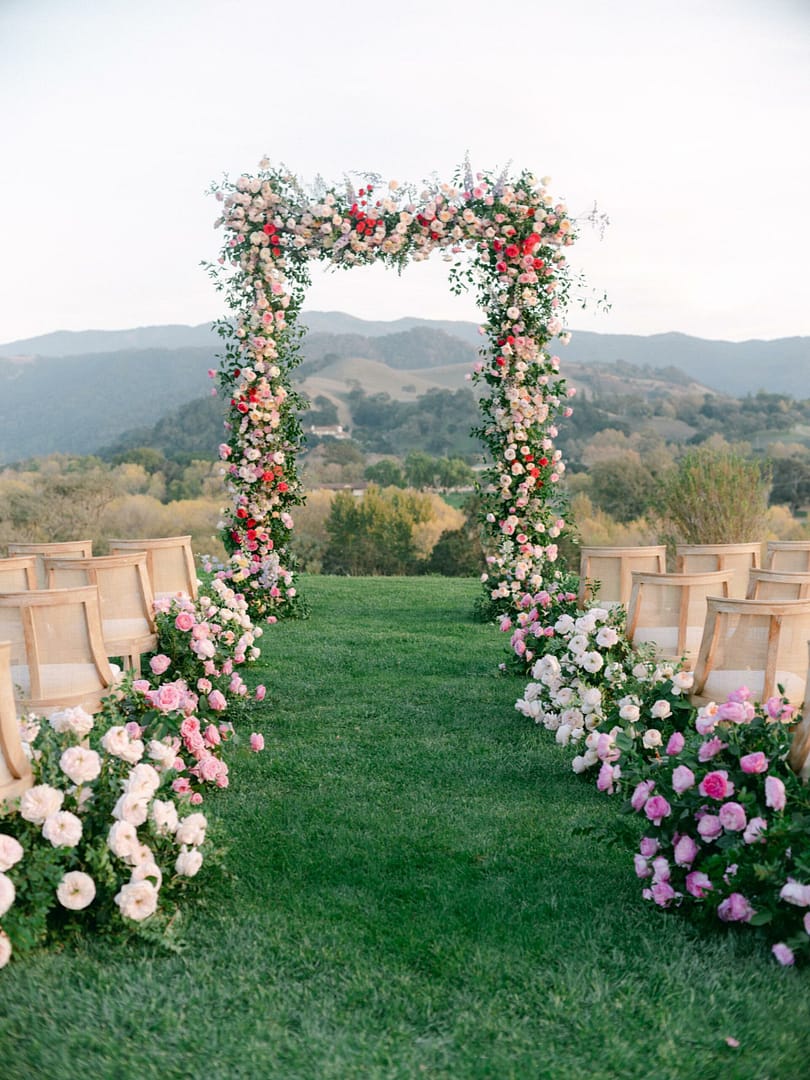 How to choose your wedding colour palette wedding arch