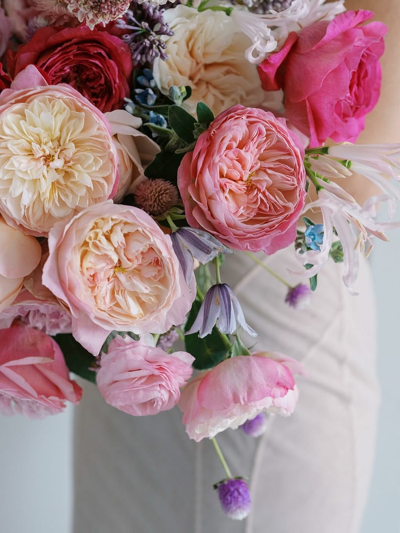 Mixed Pink Wedding Flowers