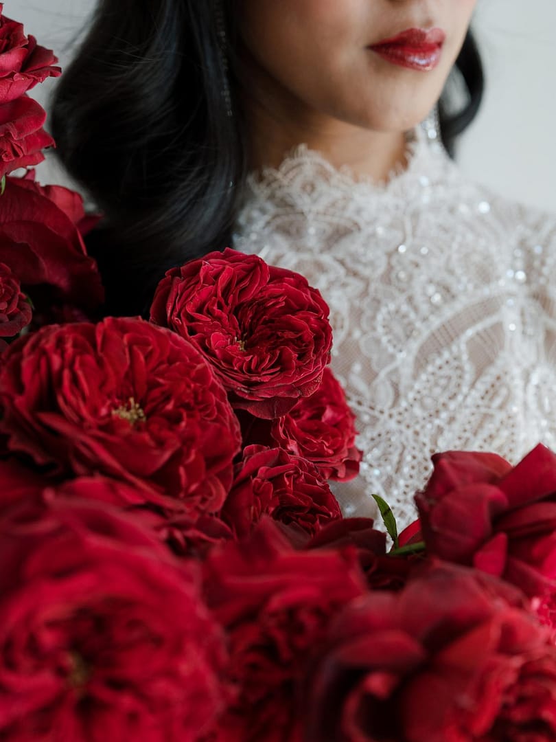 red and pink wedding palette