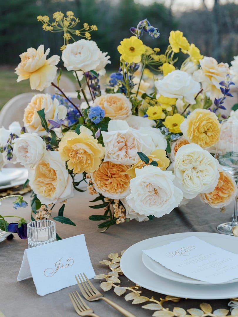 Arreglo floral de mesa de boda