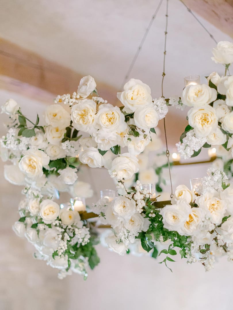 White Floral Chandelier