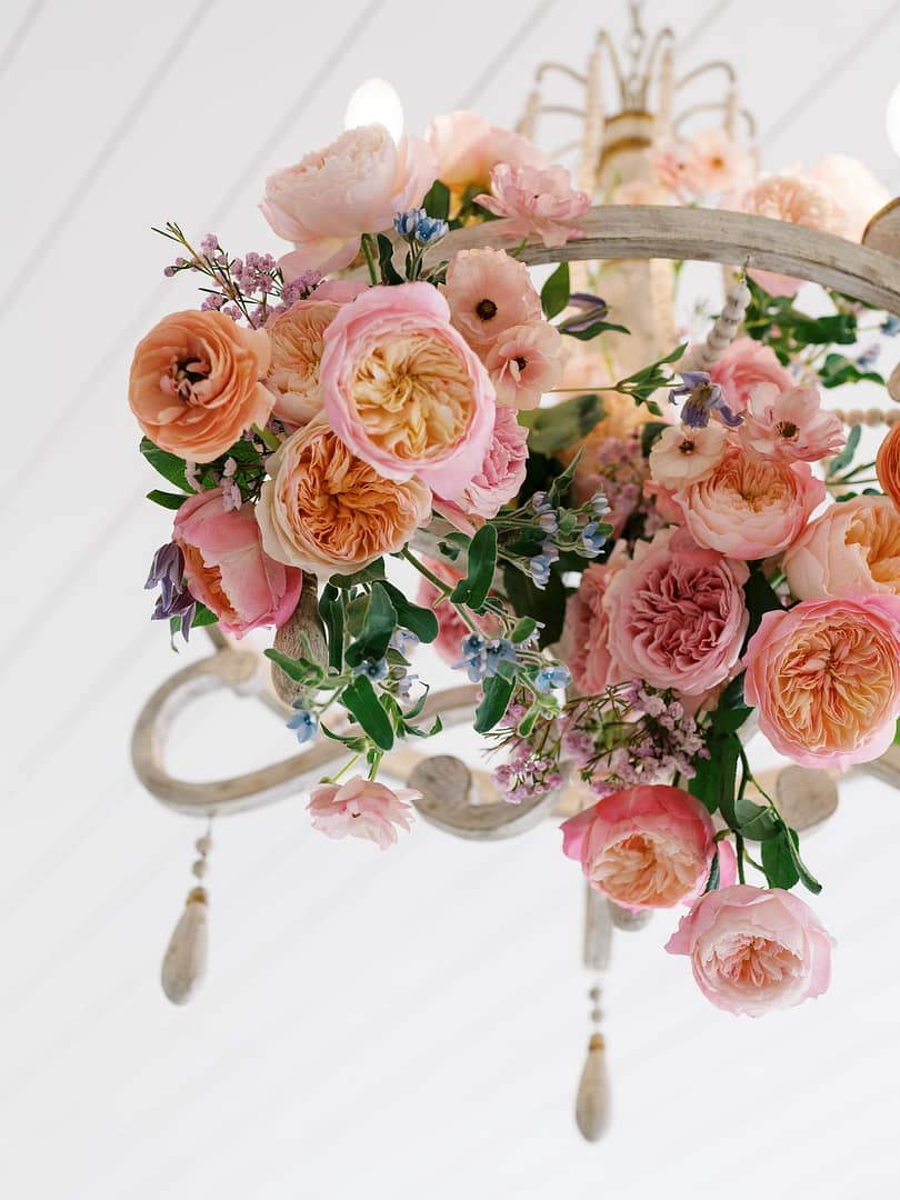 Pink Floral Chandelier