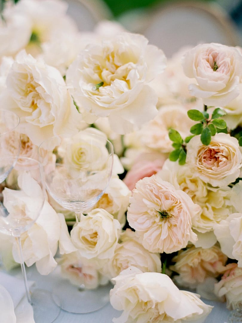 Flores de boda ruborizadas