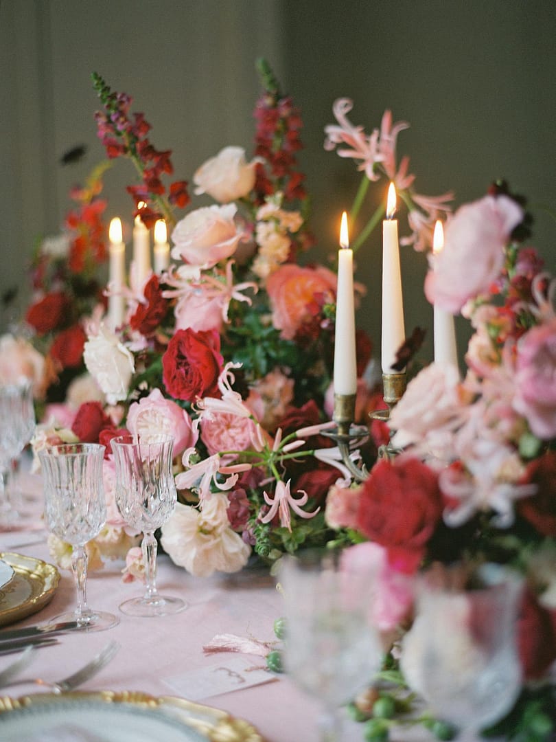 Red And Pink Table Centrepiece