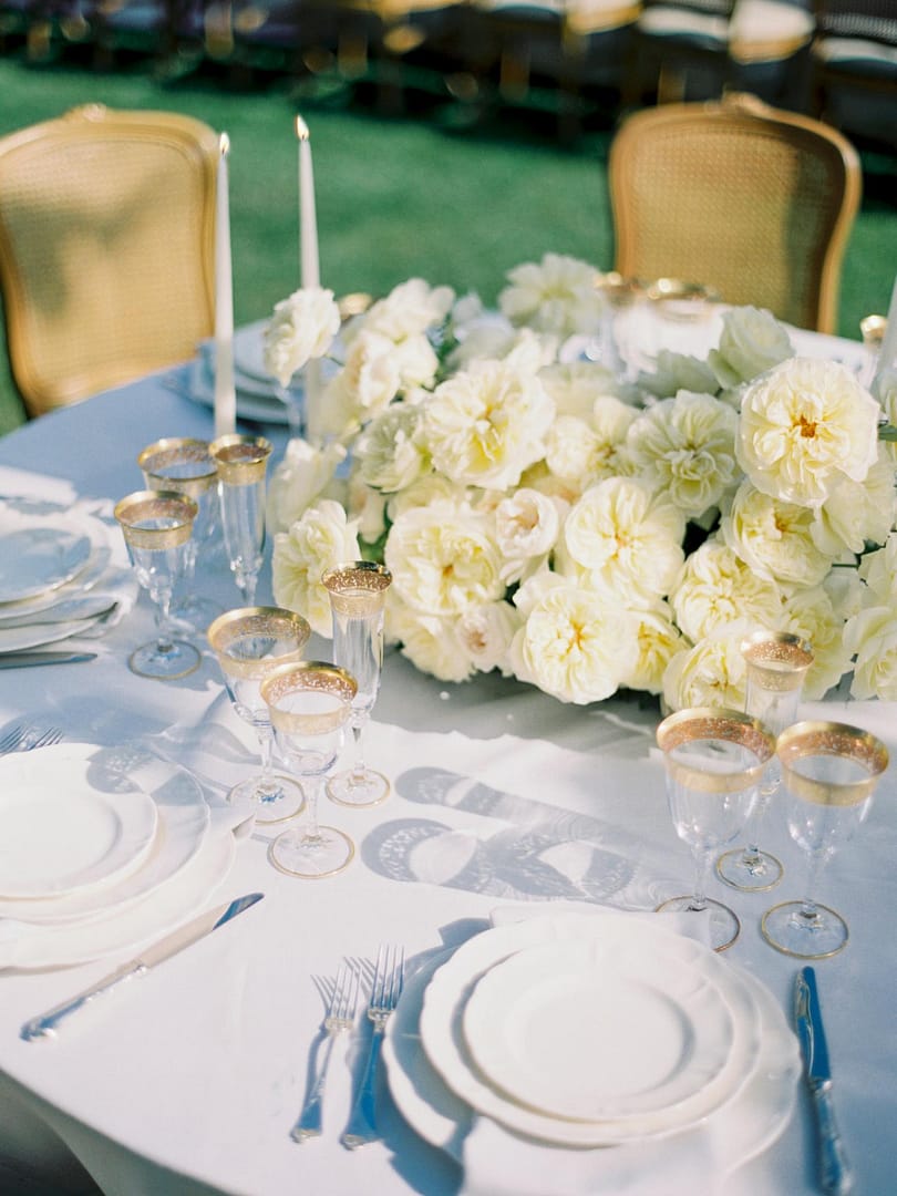 White Wedding Reception Table