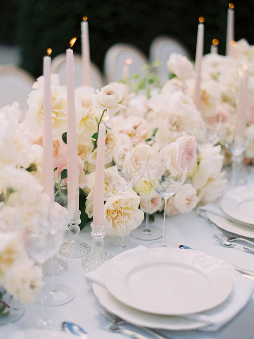 Blush And White Wedding Table