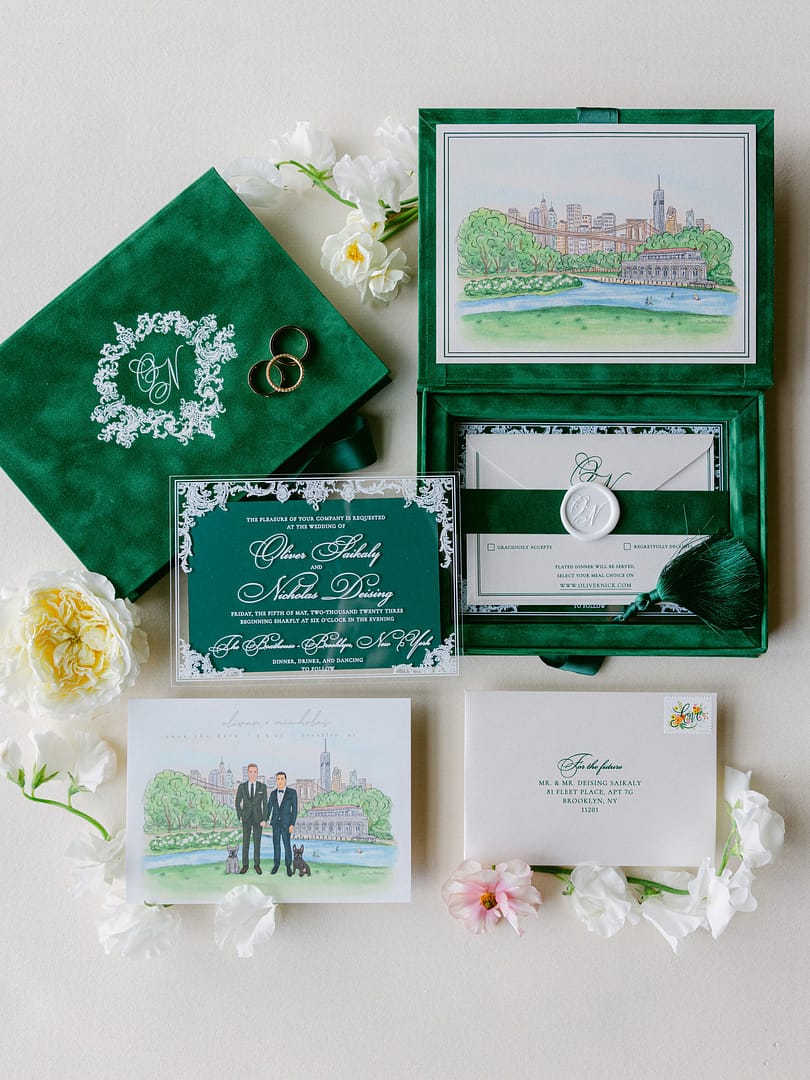 Green Wedding Stationery
