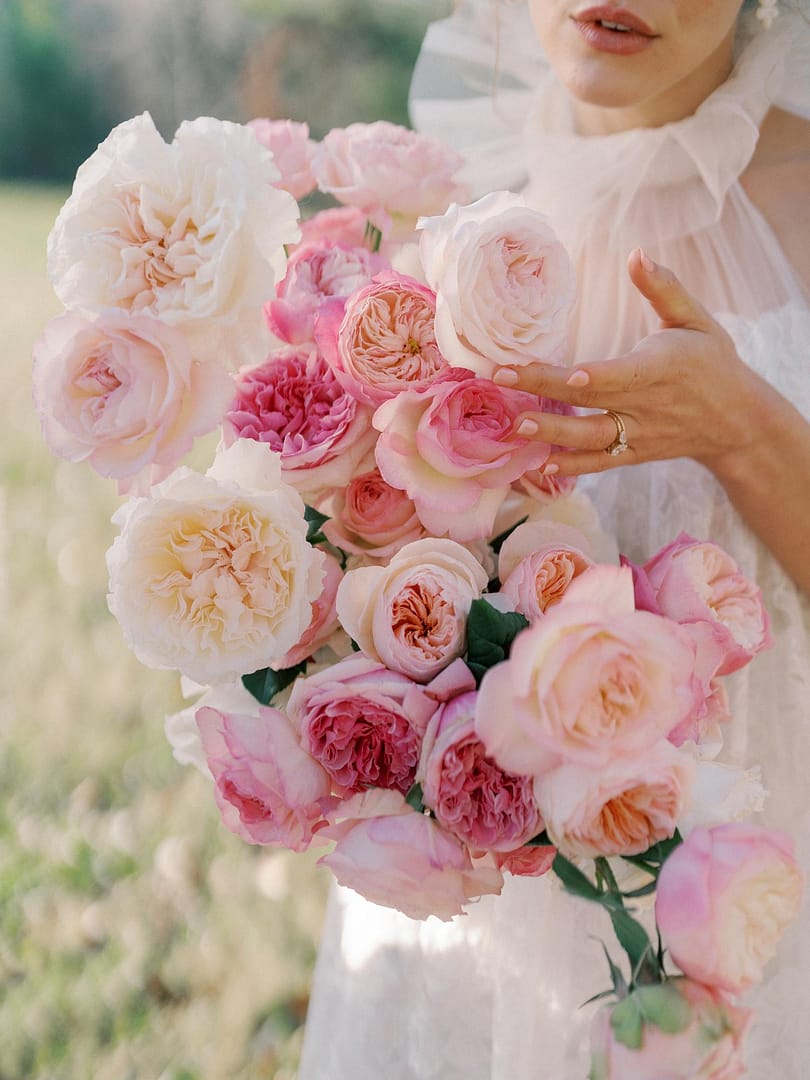 Bouquet de mariée rose pastel